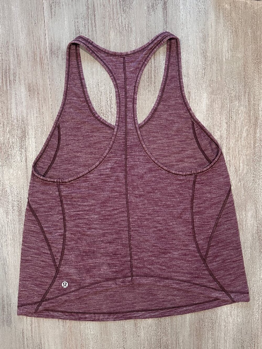 Lululemon Train Times Tank Heathered Dark Adobe Racerback Top Size 6 - Picture 2 of 9